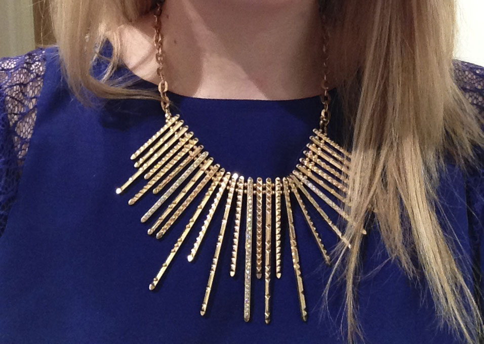 statement spike necklace