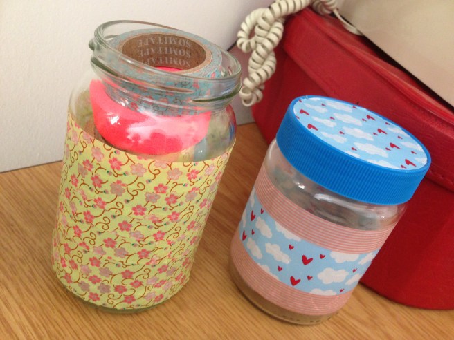 Washi tape jar storage