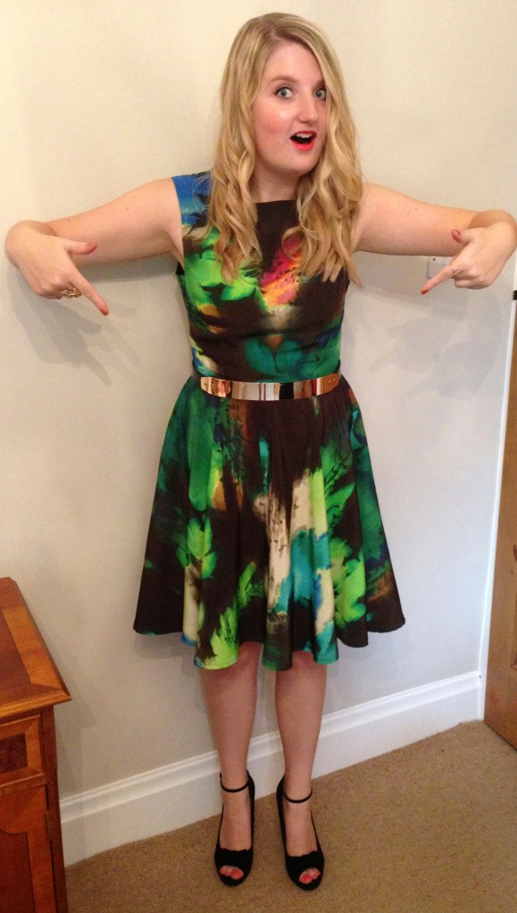 My cosmic print dress