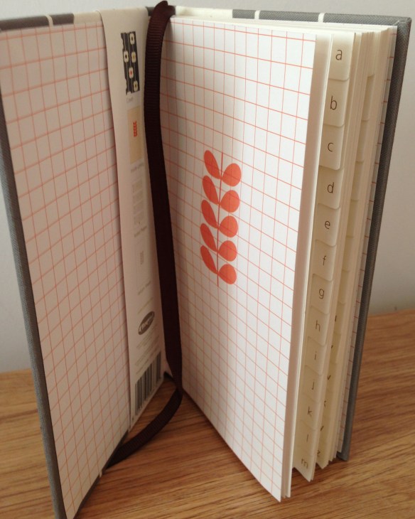 Grey Orla Kiely address book