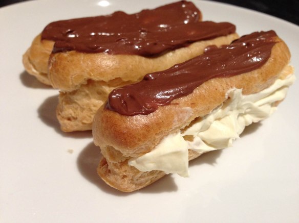 Chocolate eclairs