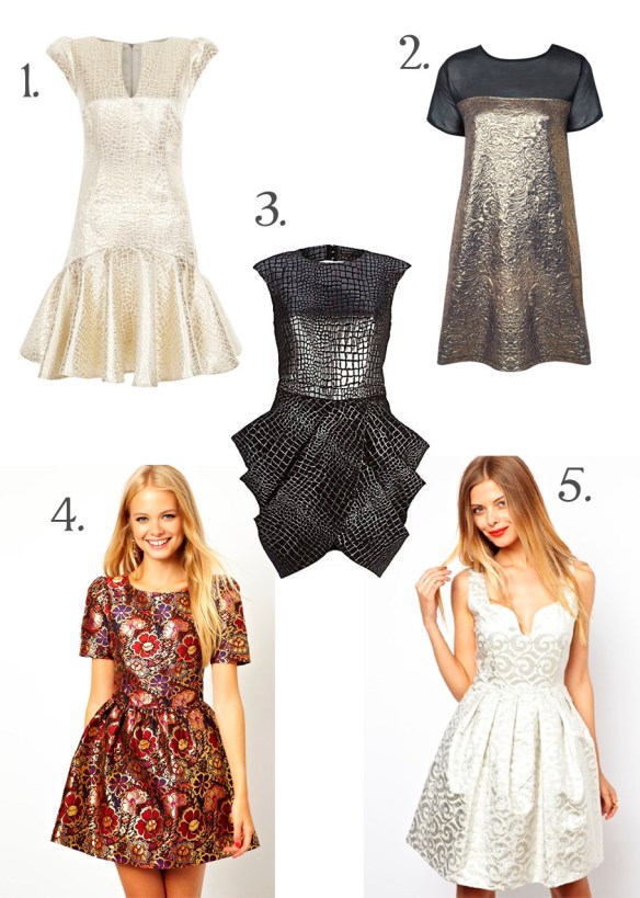 metallic party dresses