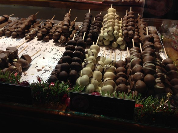 chocolate fruit skewers