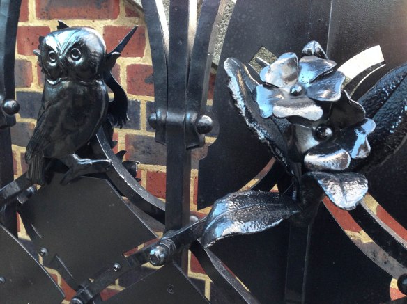 Globe theatre decorative gates