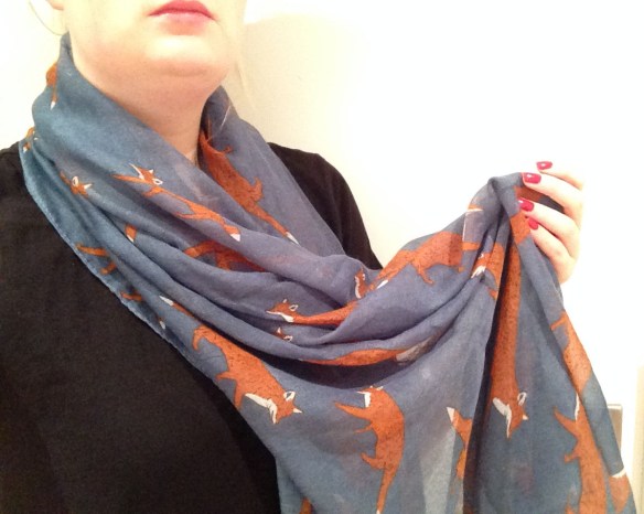 fox print scarf