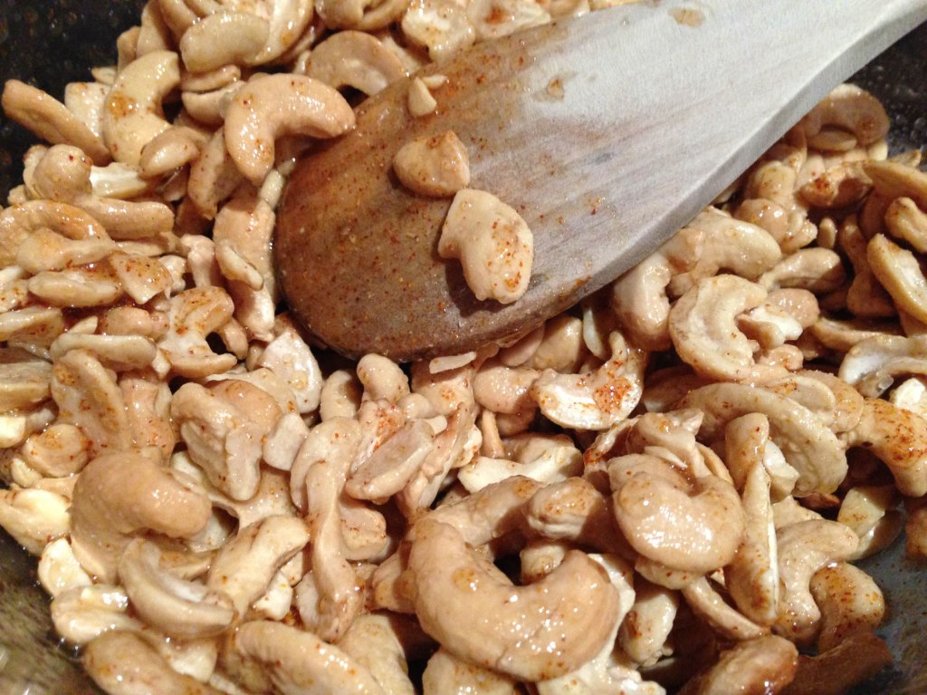 making spicy nuts