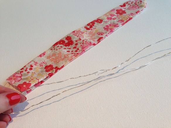 fabric hair tie with wire