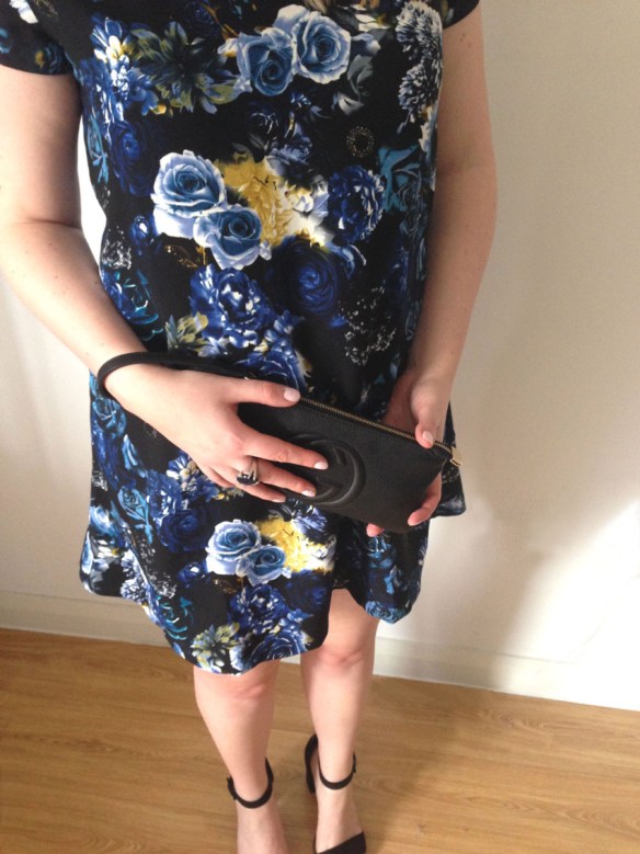 Blue floral mini dress