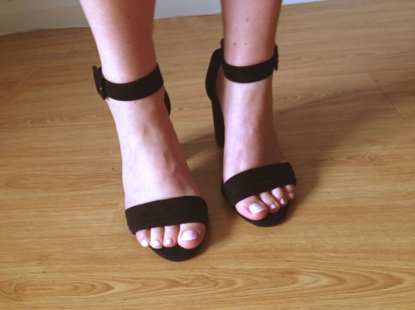 ankle strap block heels