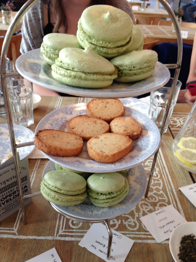 green tea macaroons