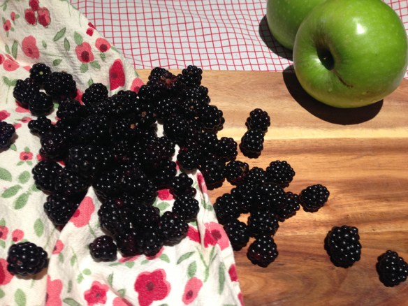 blackberries and apples