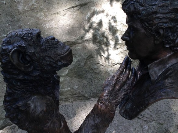 Monkey World memorial statue