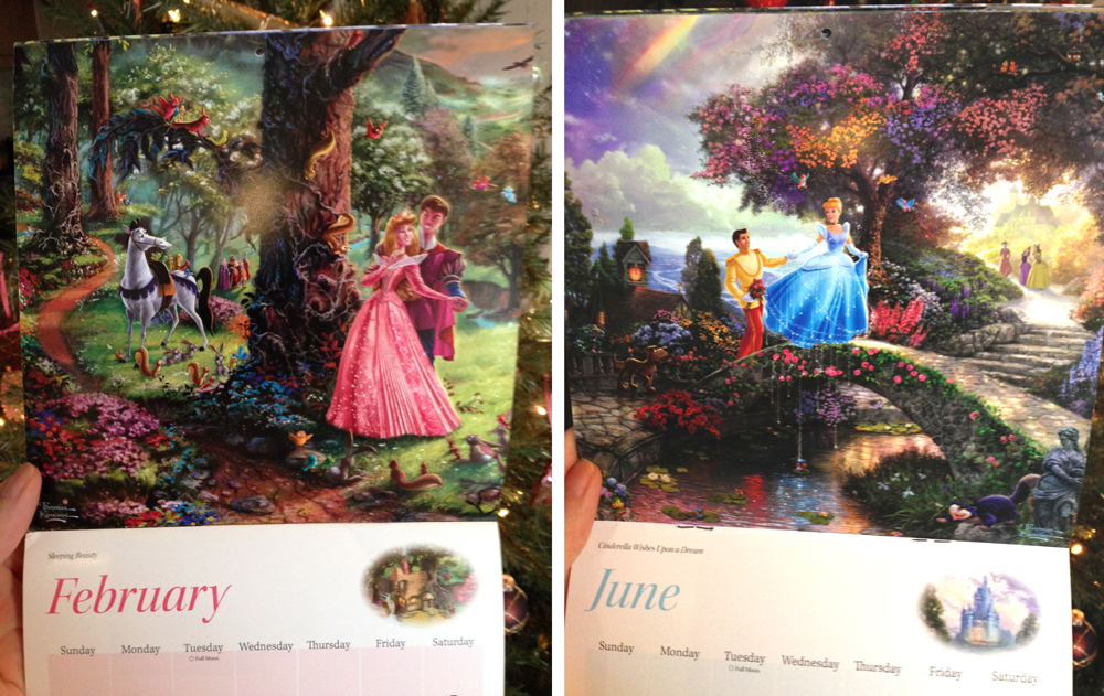 kinkade disney calendar