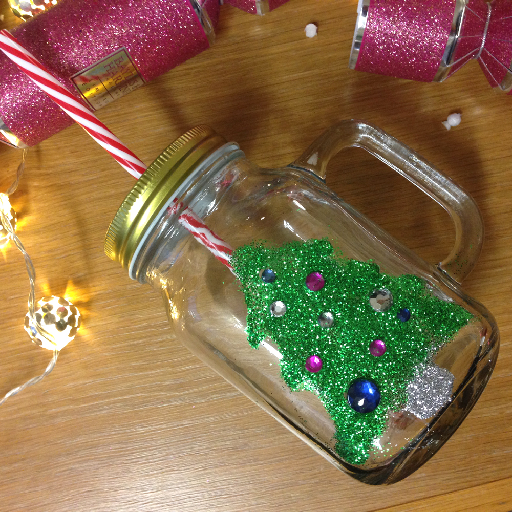 DIY glitter mason jar
