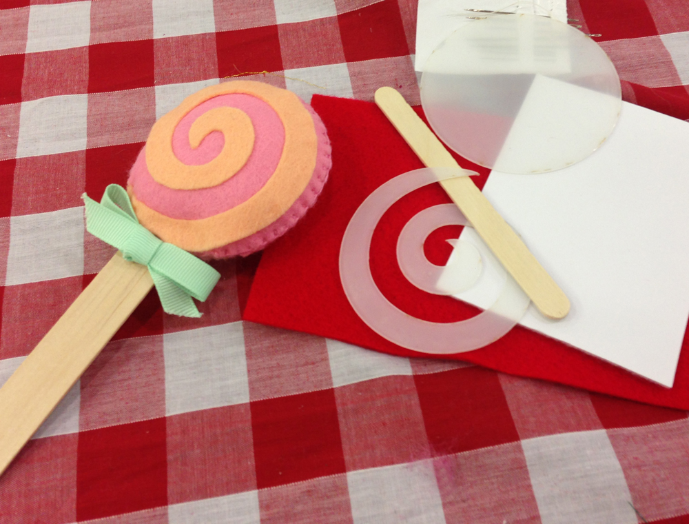Christmas decoration felt lollipop