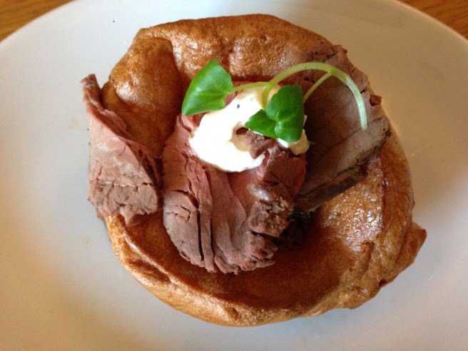 Yorkshire pudding and beef