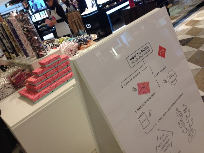 Pop up Birchbox stand