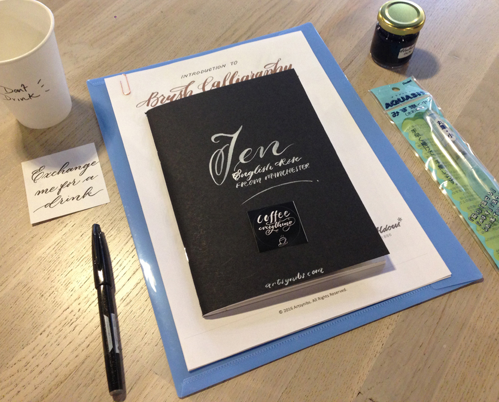 Beginner brush calligraphy workshop Manchester