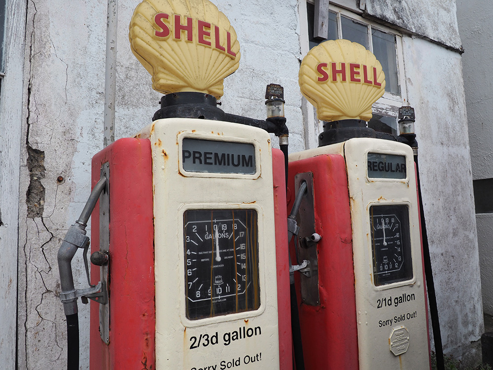 Vintage gas pumps