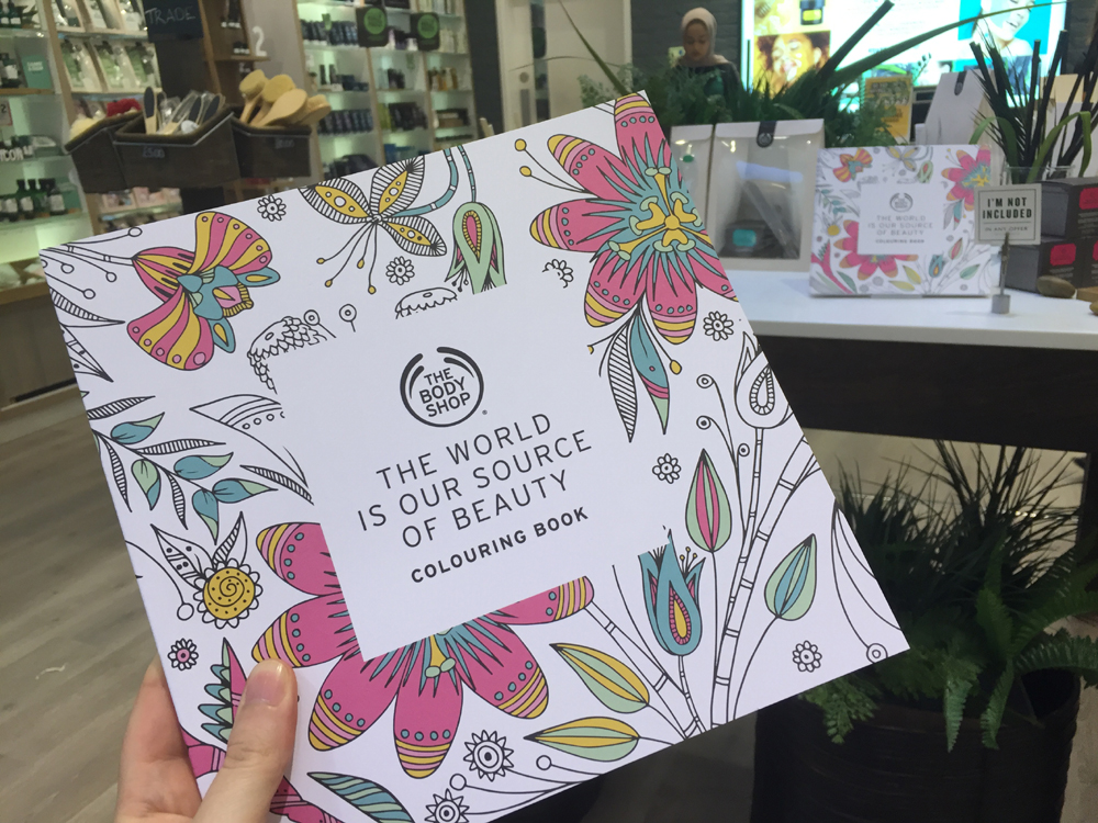 Body Shop free colouring book