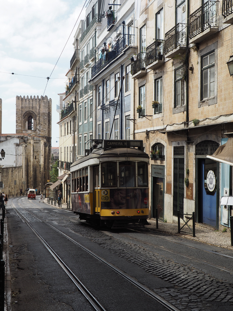 Lisbon Alfama district tram 28