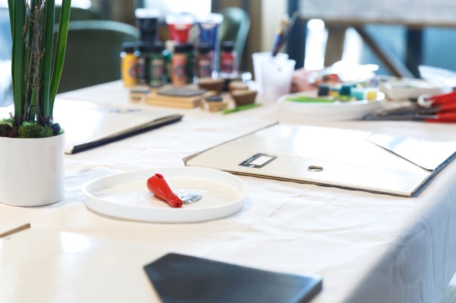 #vikingartyparty block printing