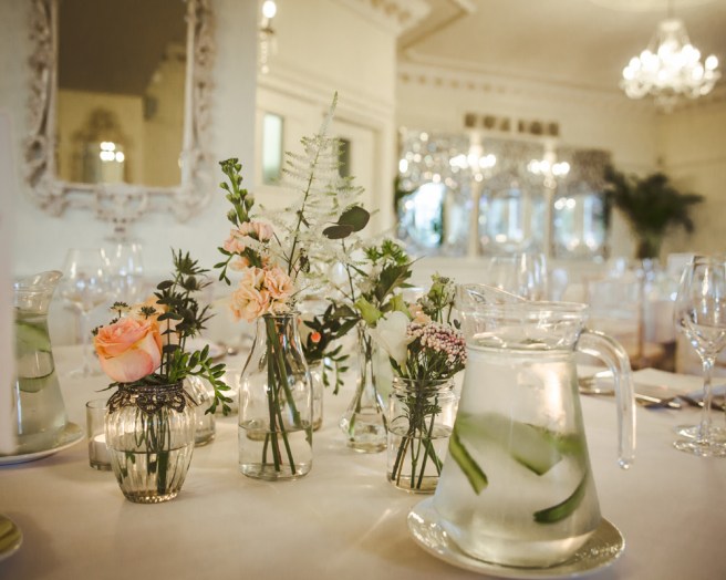 Jam jar wedding tables