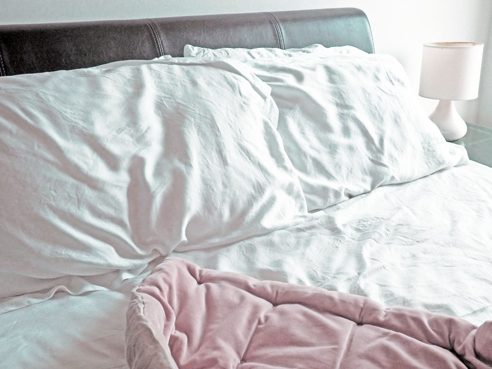 Tencel white bedding set