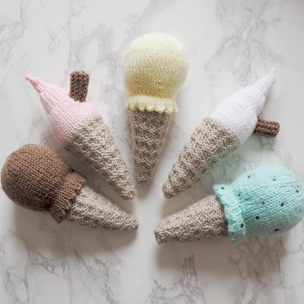 Ice Cream Cone Knitted Toys