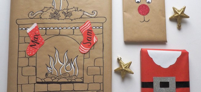 Crafty gift wrap with brown paper