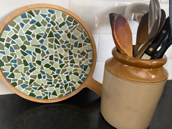 DIY Mosaic Serving Board