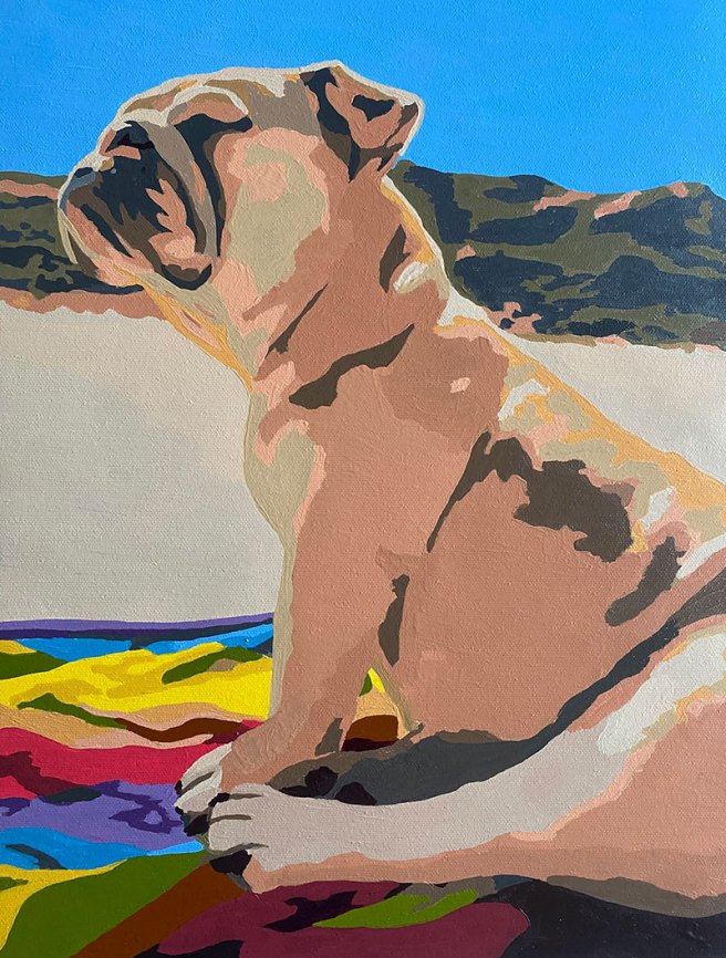 Paint by number pet portrait
