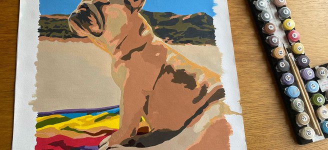 Paint a moment custom paint by numbers pet portrait kit
